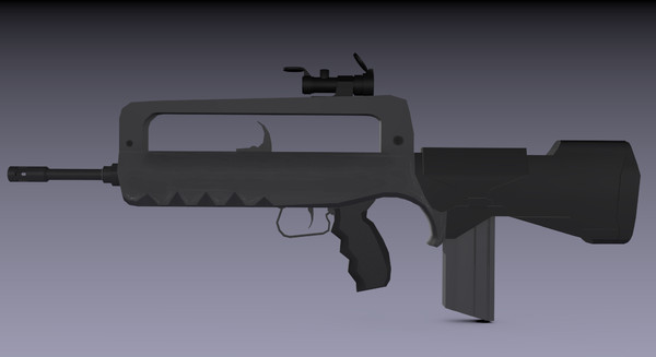 medium famas assault rifle 3ds - Famas Rifle by TotexArtz